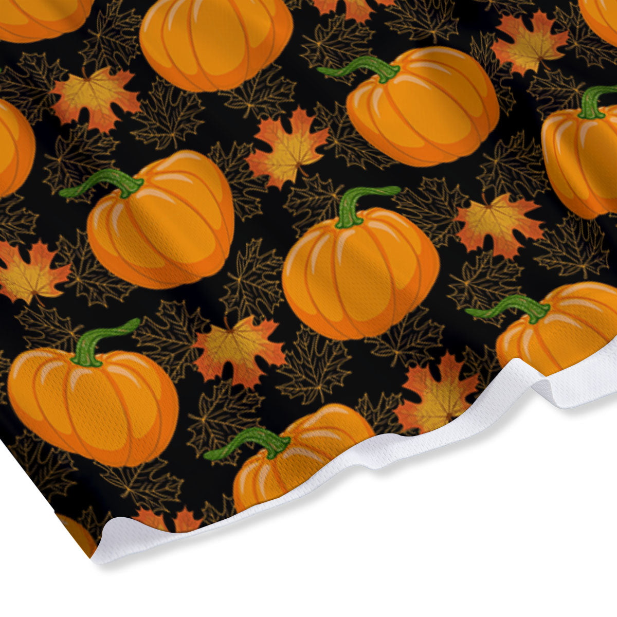 Pumpkin Orange Print Pattern Mesh Shorts