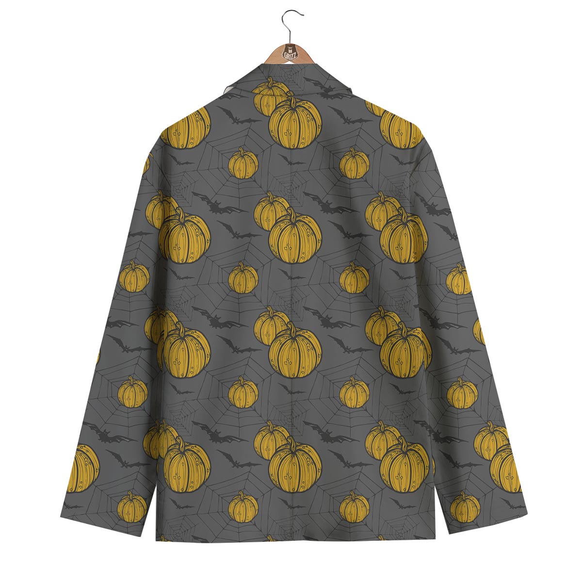 Pumpkin Pattern Print Men's Blazer-grizzshop