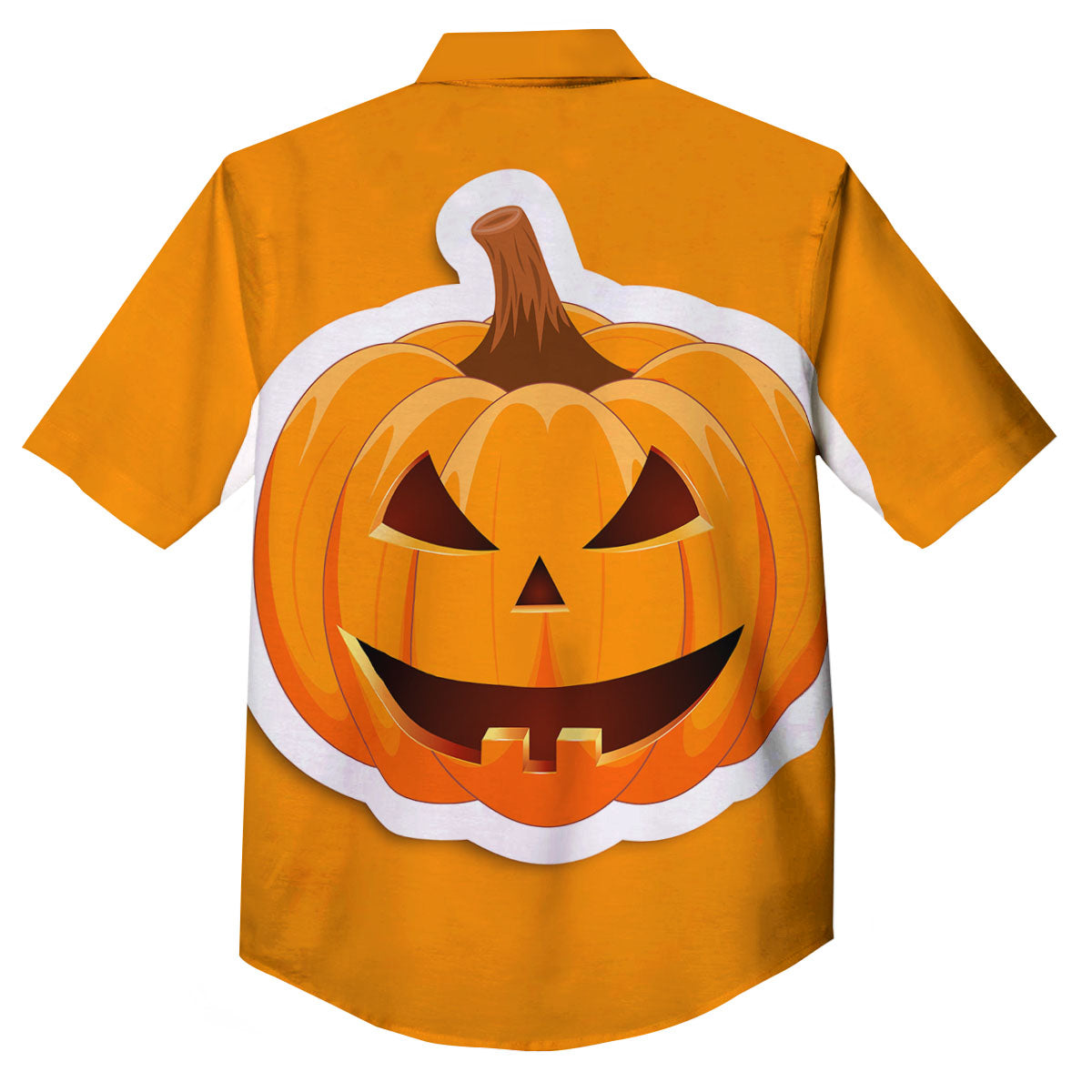 Pumpkin Print Button Up Shirt-grizzshop