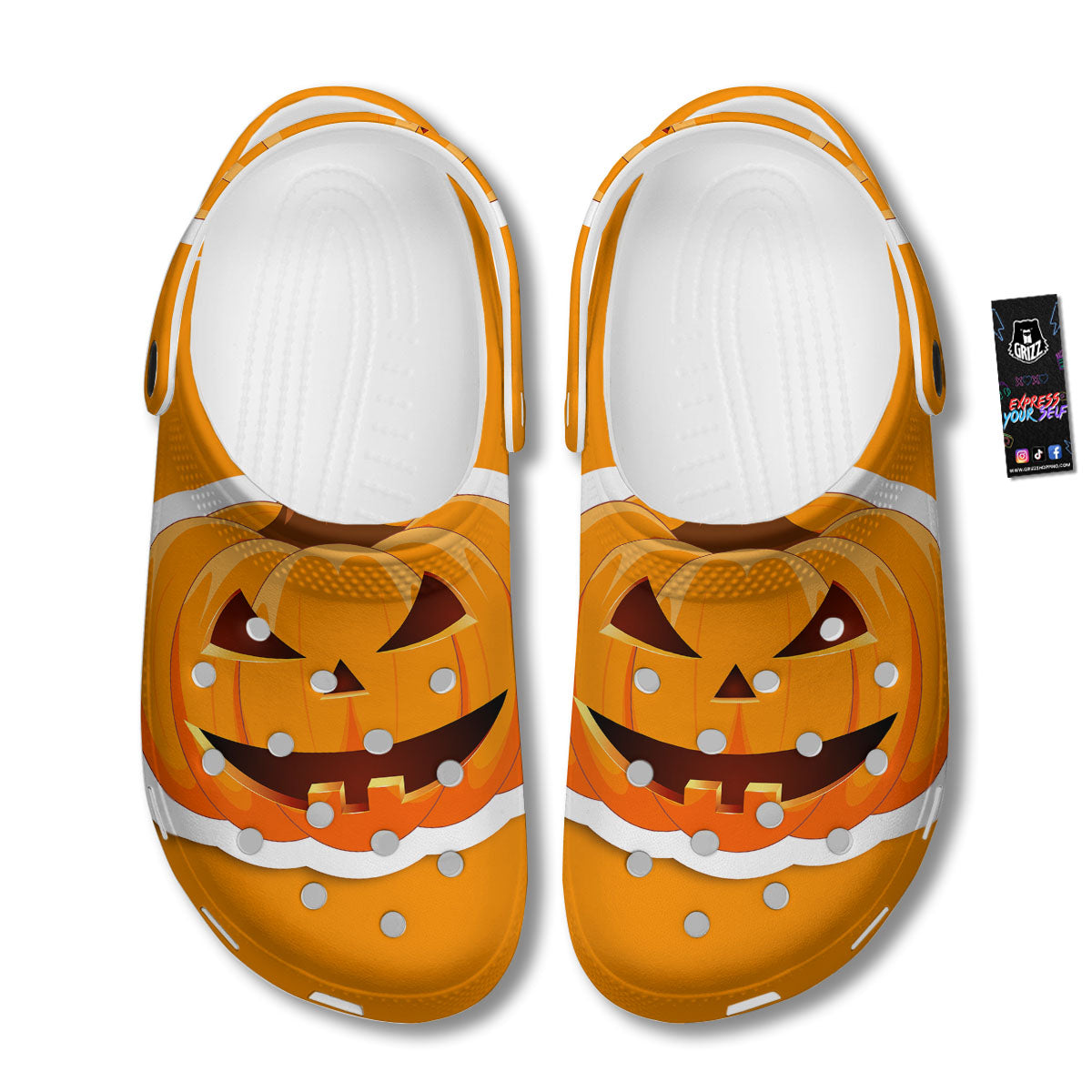 Pumpkin Print Clog-grizzshop