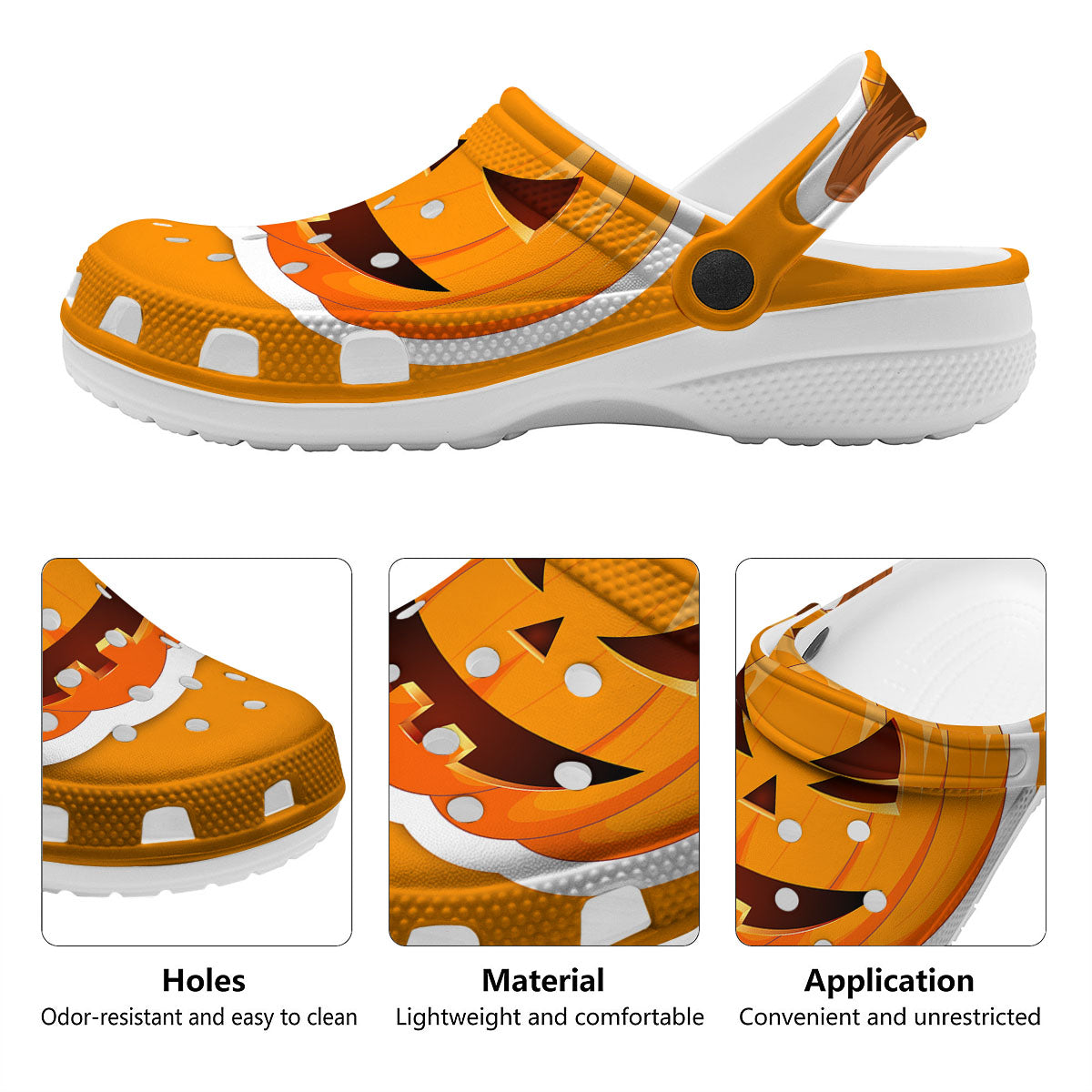 Pumpkin Print Clog-grizzshop