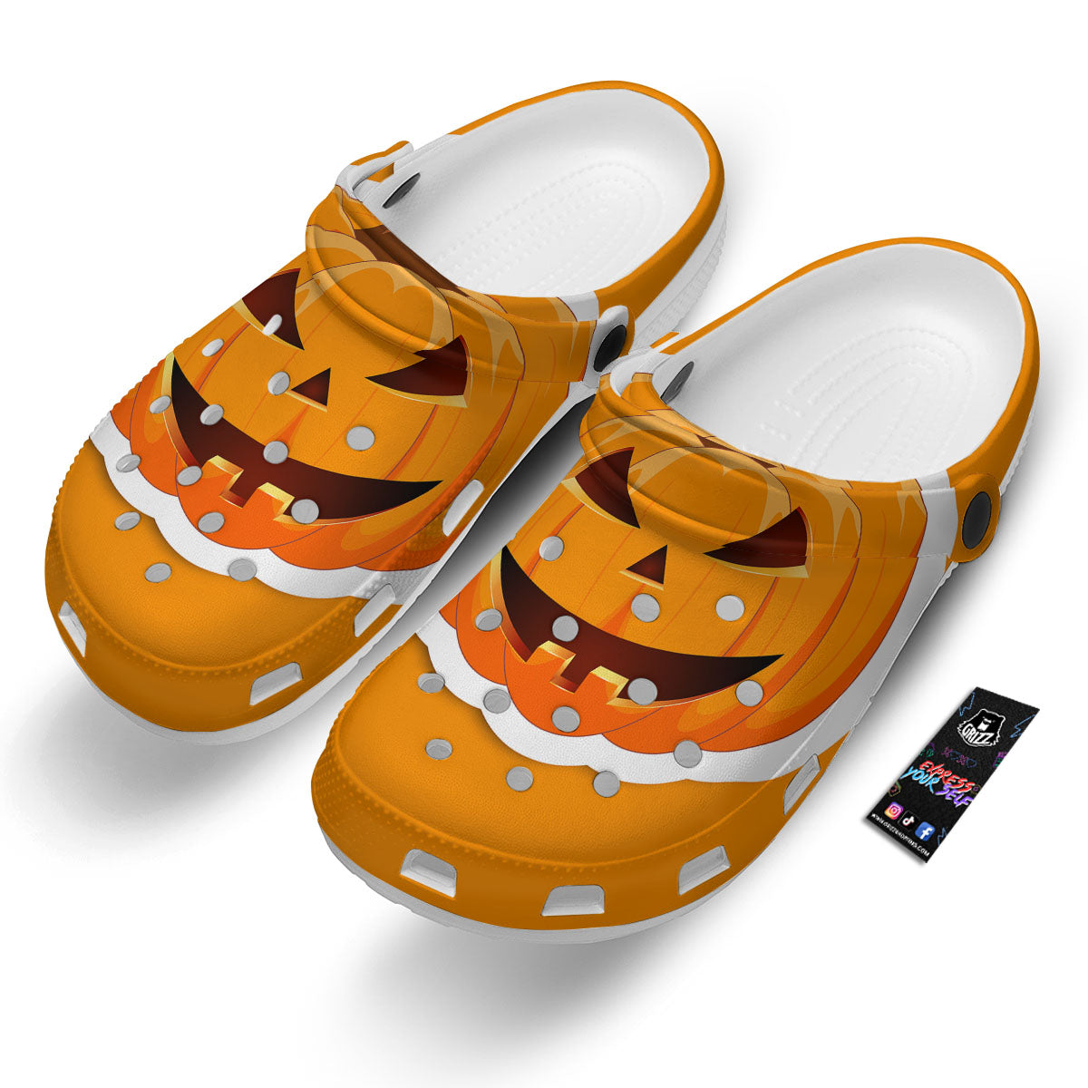 Pumpkin Print Clog-grizzshop