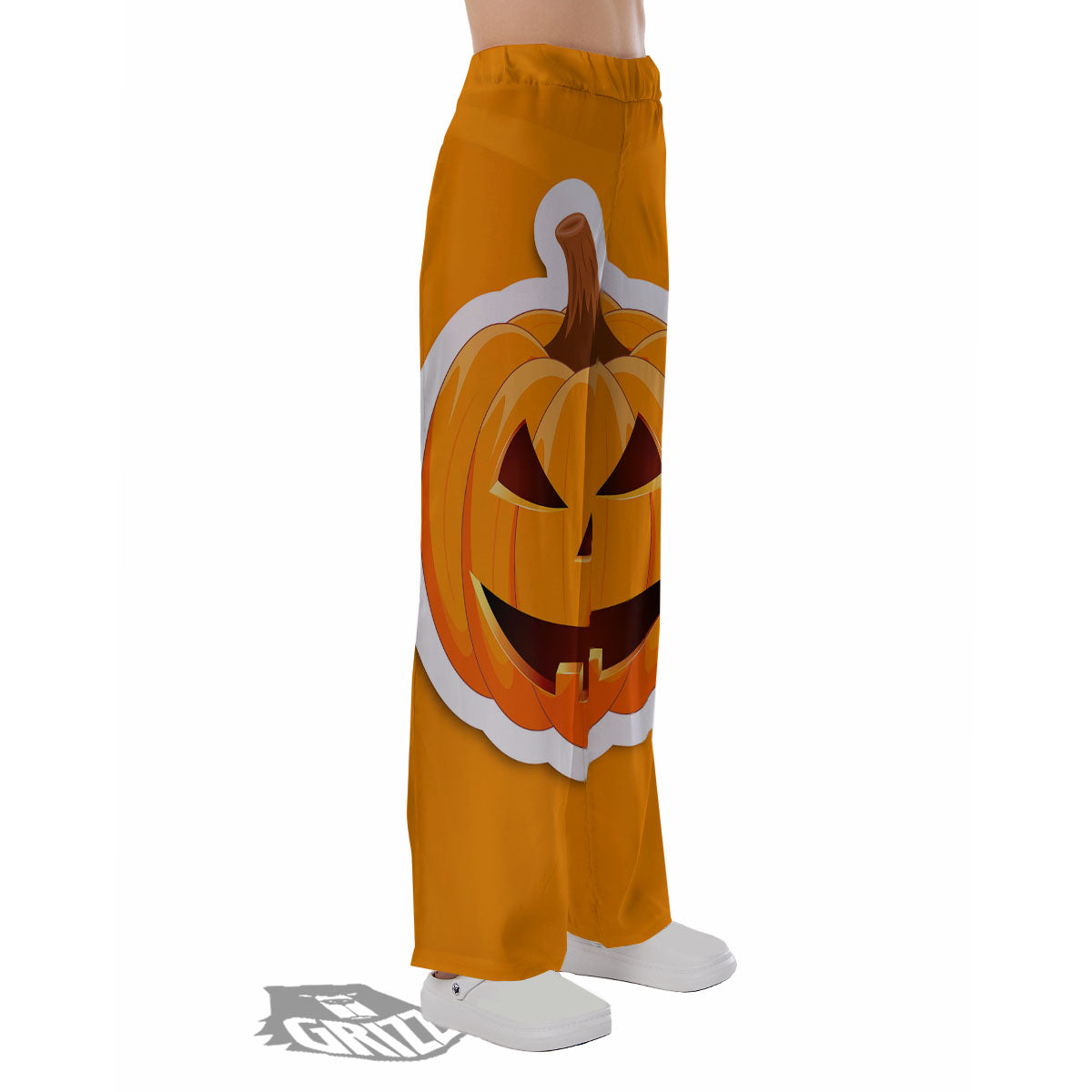 Pumpkin Print Pajama Pants-grizzshop