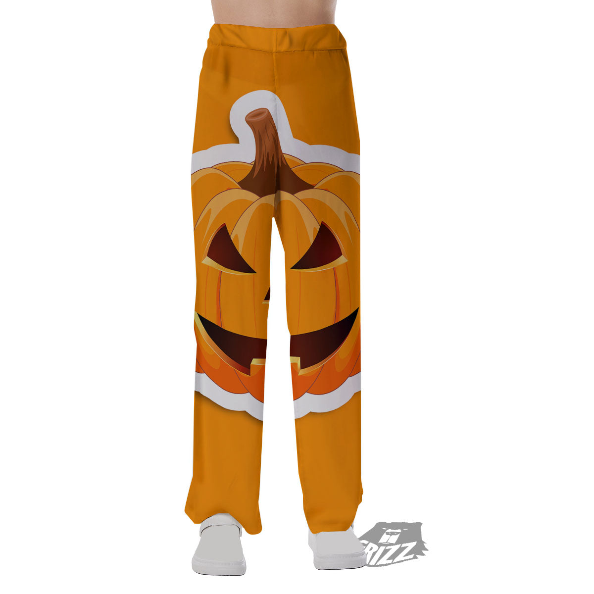 Pumpkin Print Pajama Pants-grizzshop