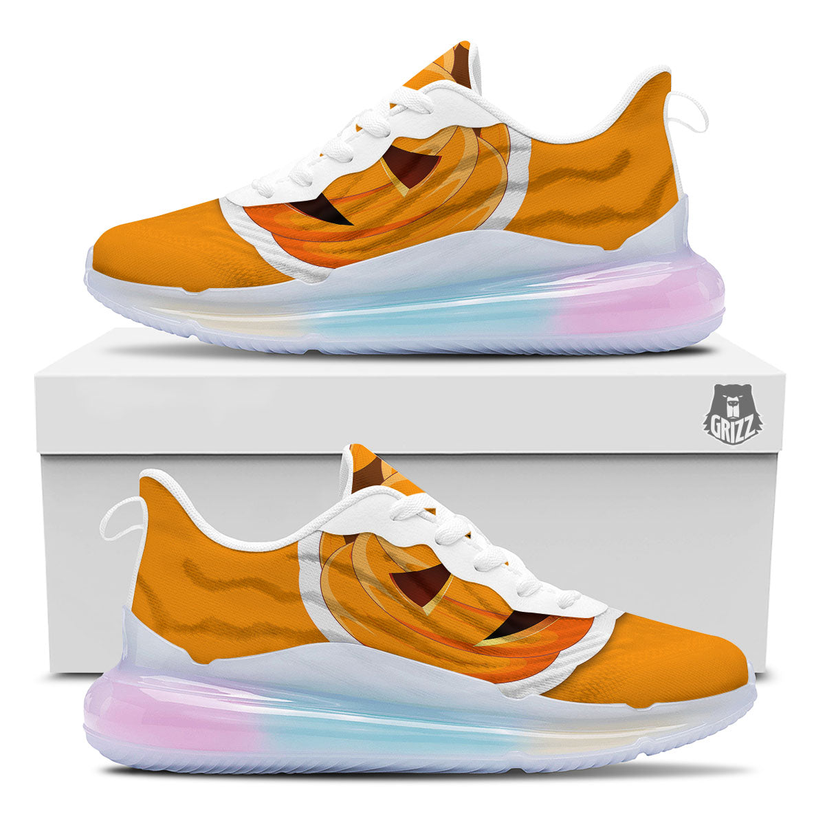 Pumpkin Print Running Sneakers-grizzshop