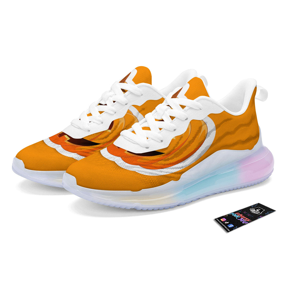 Pumpkin Print Running Sneakers-grizzshop