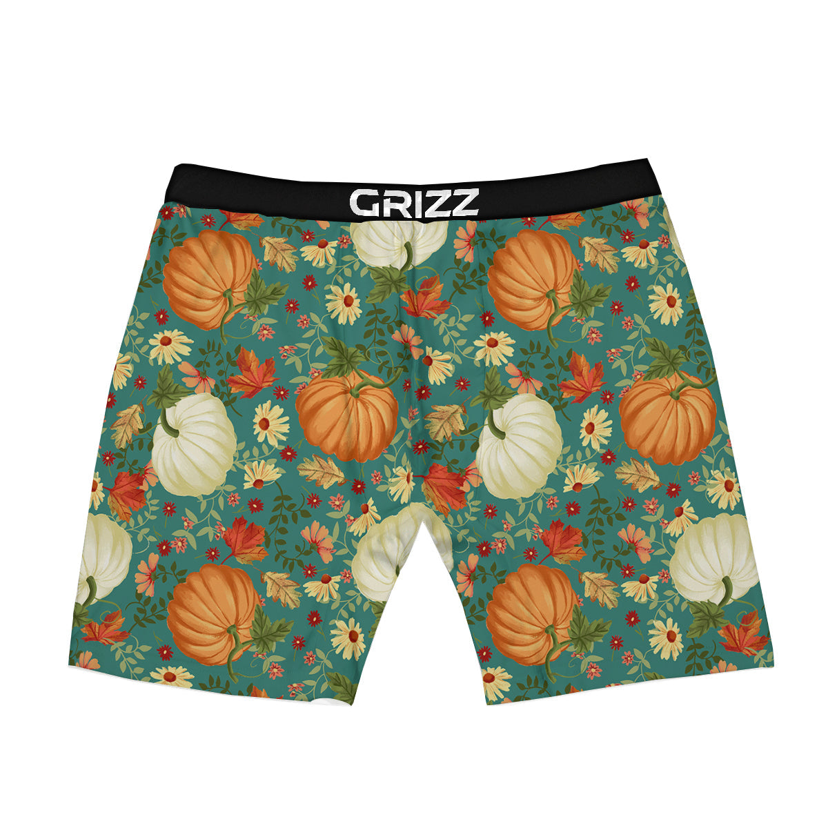 Pumpkin Vintage Print Pattern Boxer Briefs-grizzshop