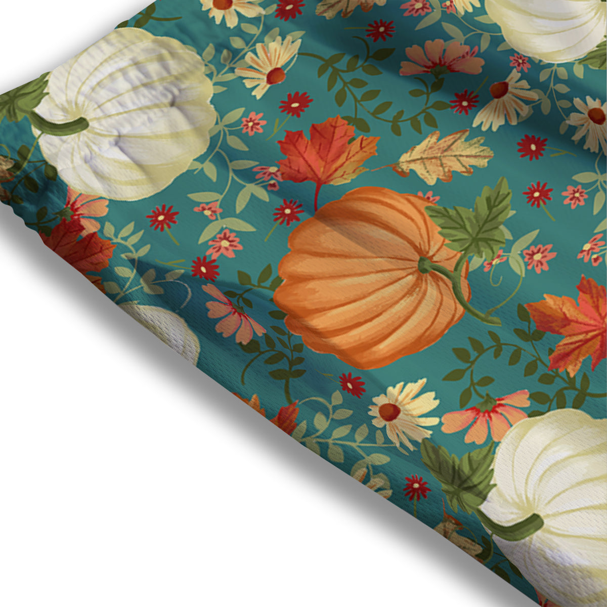 Pumpkin Vintage Print Pattern Mesh Shorts