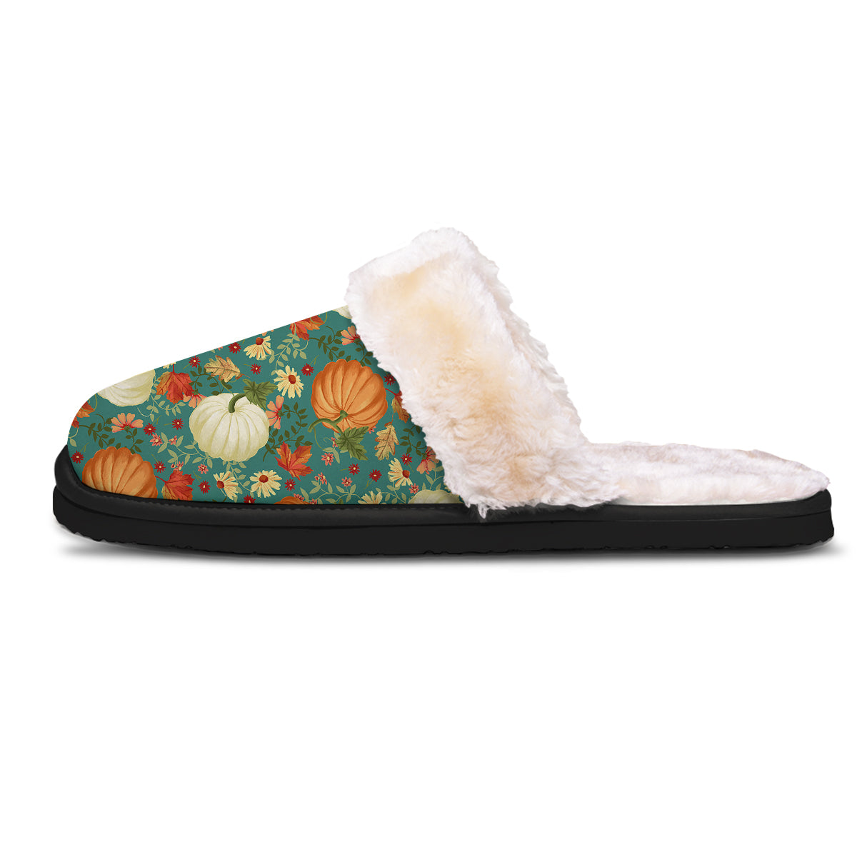 Pumpkin Vintage Print Pattern Slippers-grizzshop