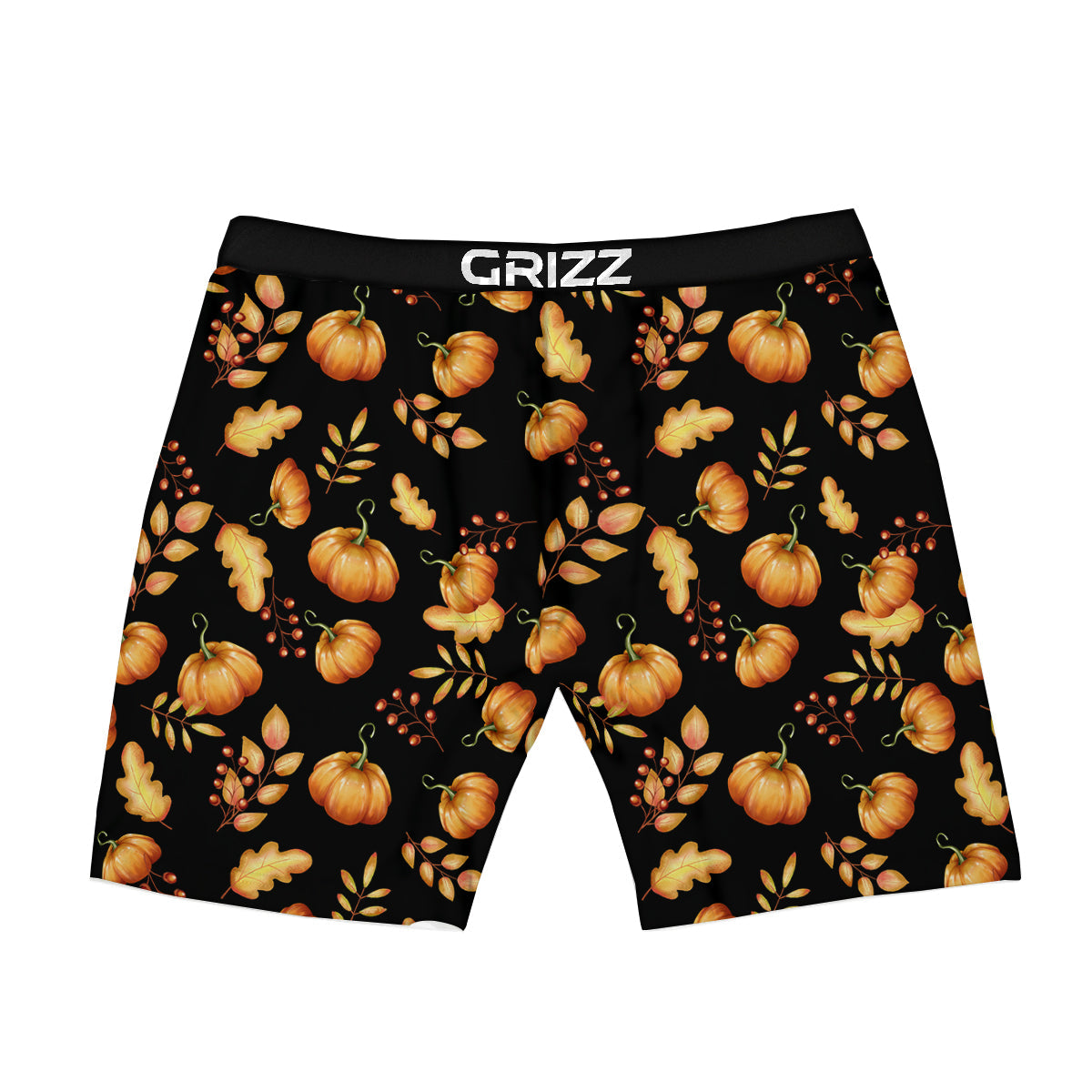 Pumpkin Watercolor Print Pattern Boxer Briefs-grizzshop