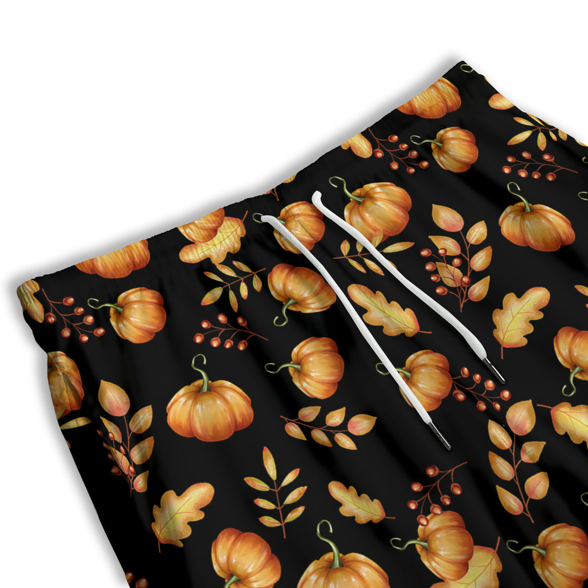 Pumpkin Watercolor Print Pattern Men's Athletic Shorts