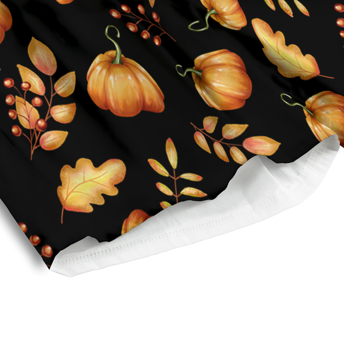 Pumpkin Watercolor Print Pattern Men's Athletic Shorts