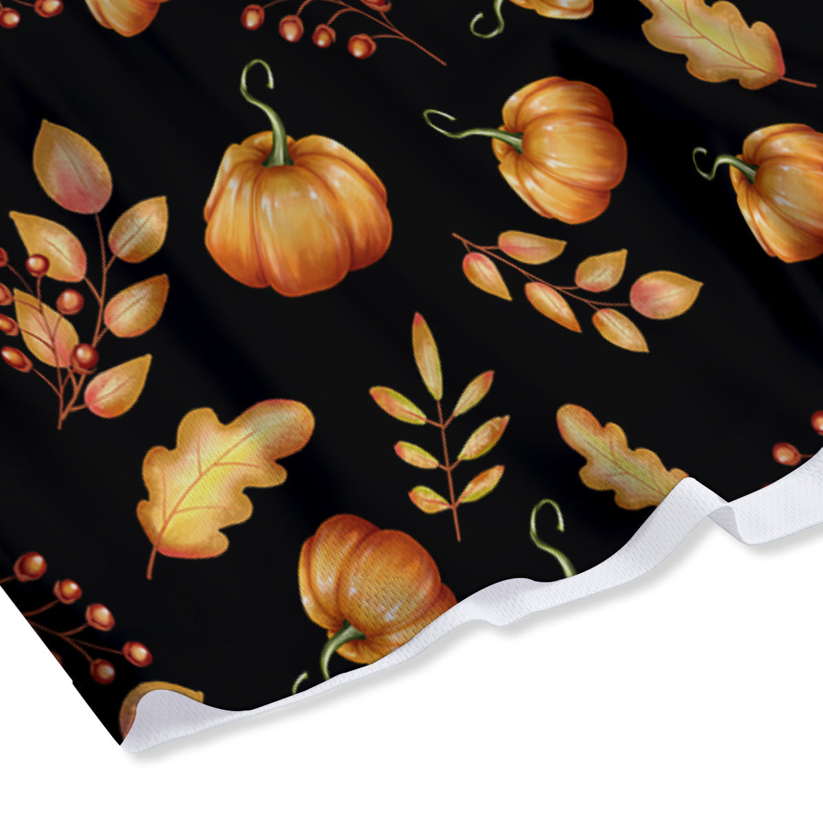 Pumpkin Watercolor Print Pattern Mesh Shorts