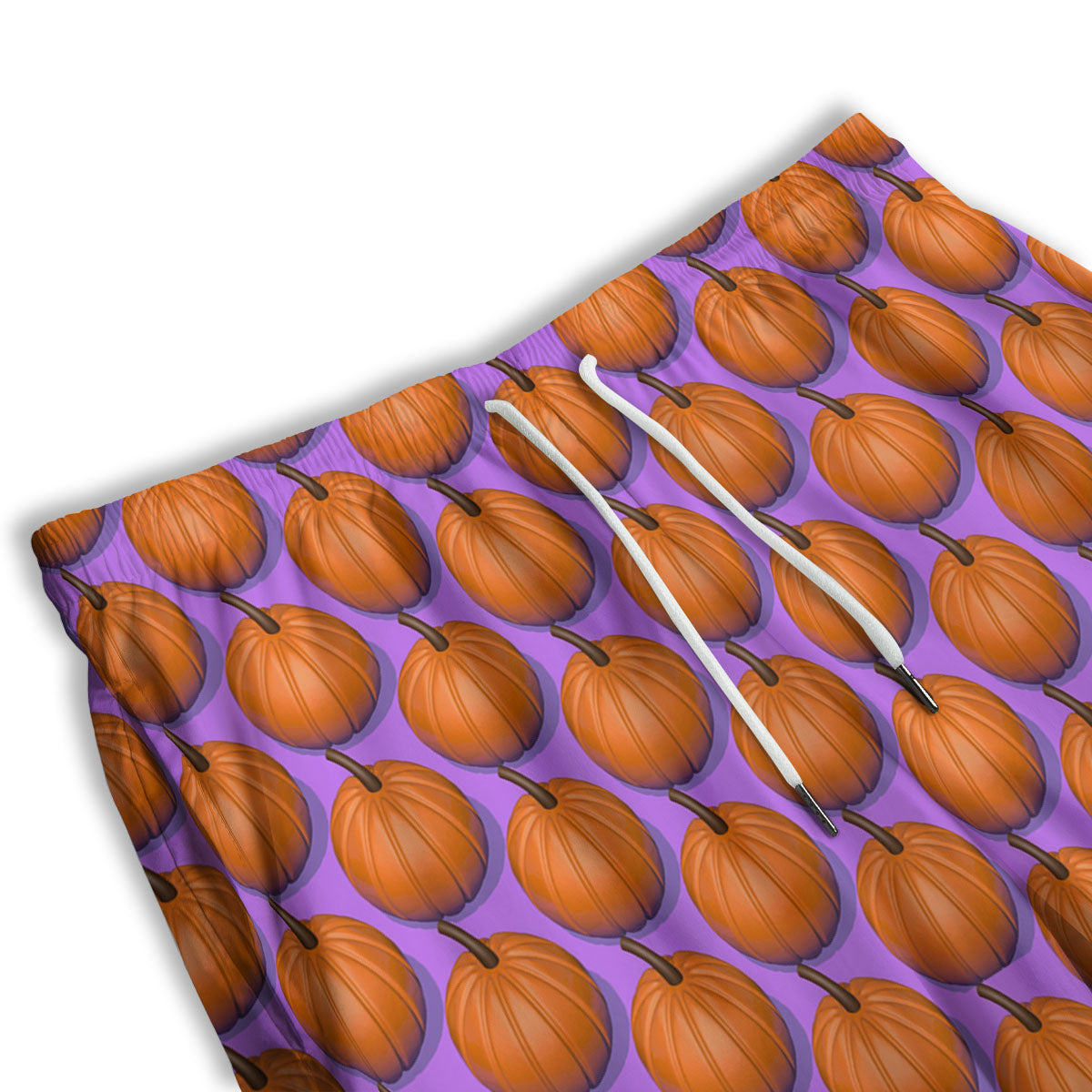 Pumpkin Wave Print Pattern Men's Athletic Shorts