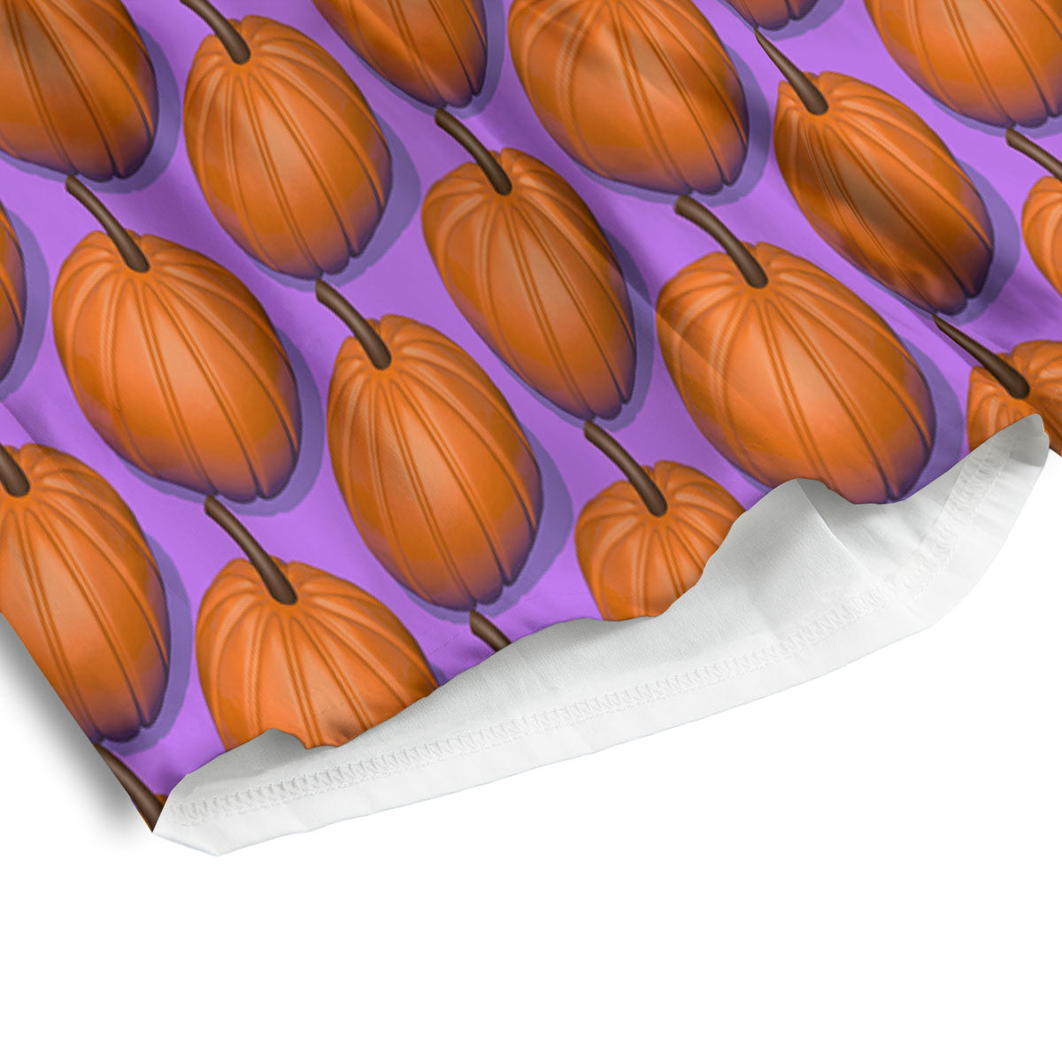 Pumpkin Wave Print Pattern Men's Athletic Shorts