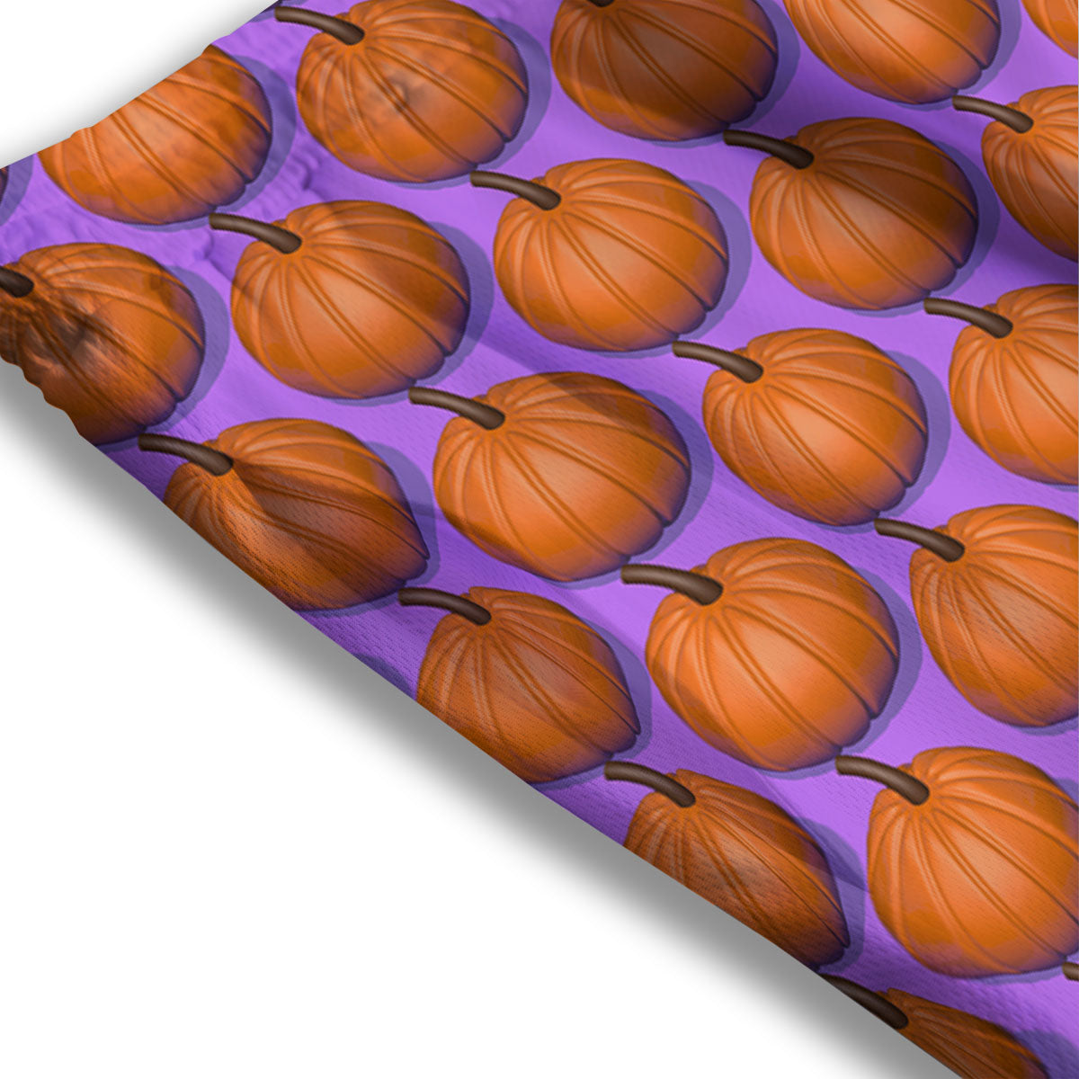Pumpkin Wave Print Pattern Mesh Shorts