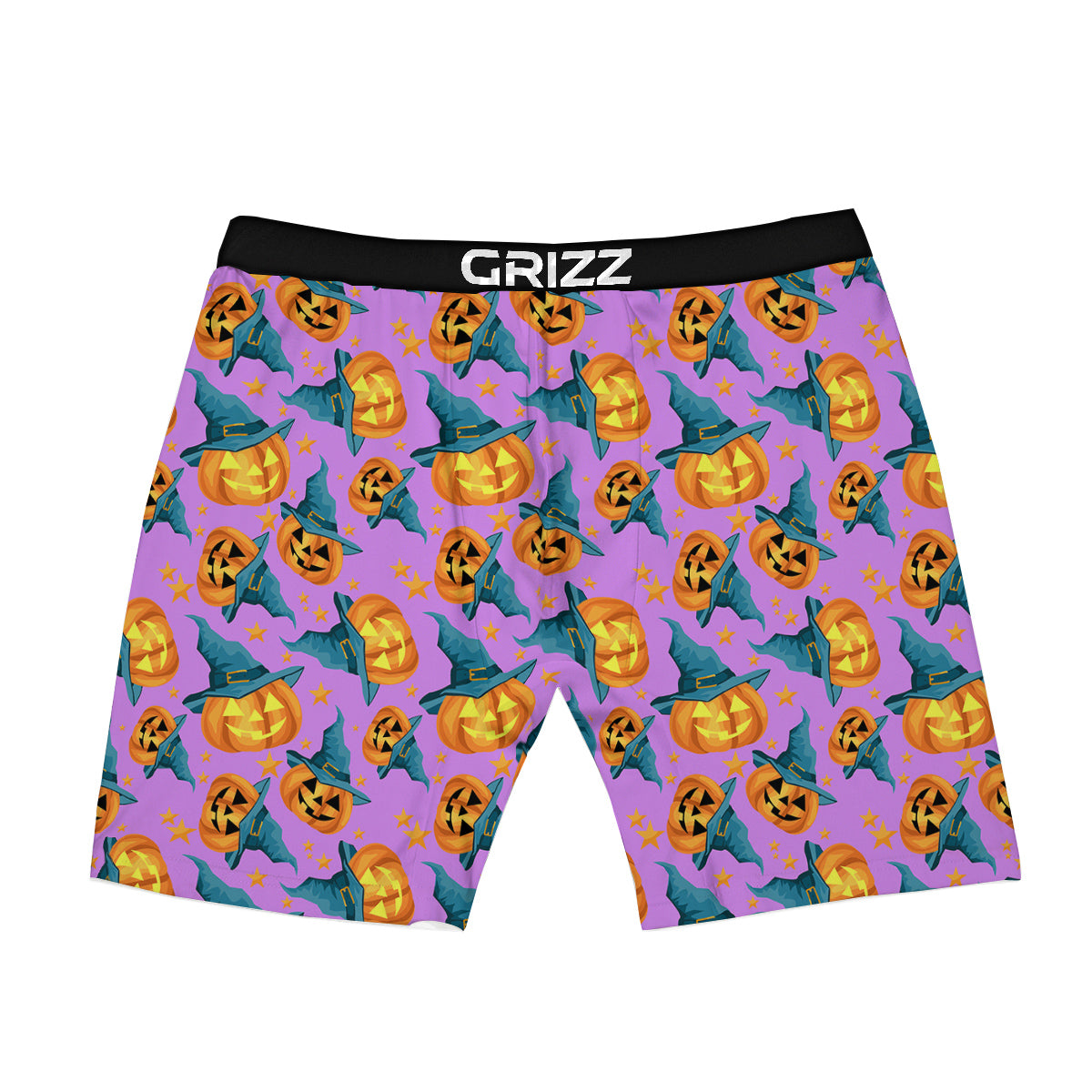 Pumpkin Witch Halloween Cute Print Boxer Briefs-grizzshop
