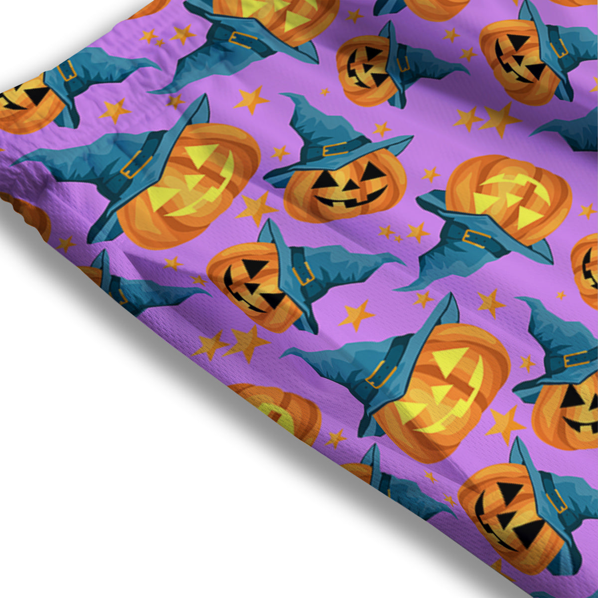 Pumpkin Witch Halloween Cute Print Mesh Shorts