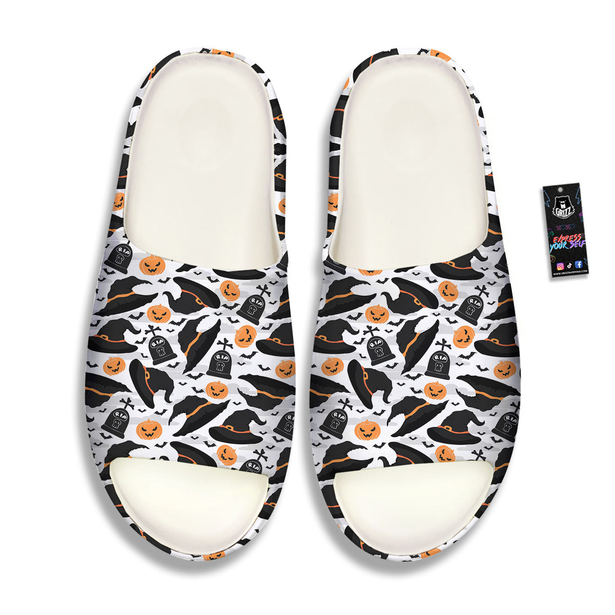 Pumpkin Witch Halloween Print Pattern Sandals-grizzshop