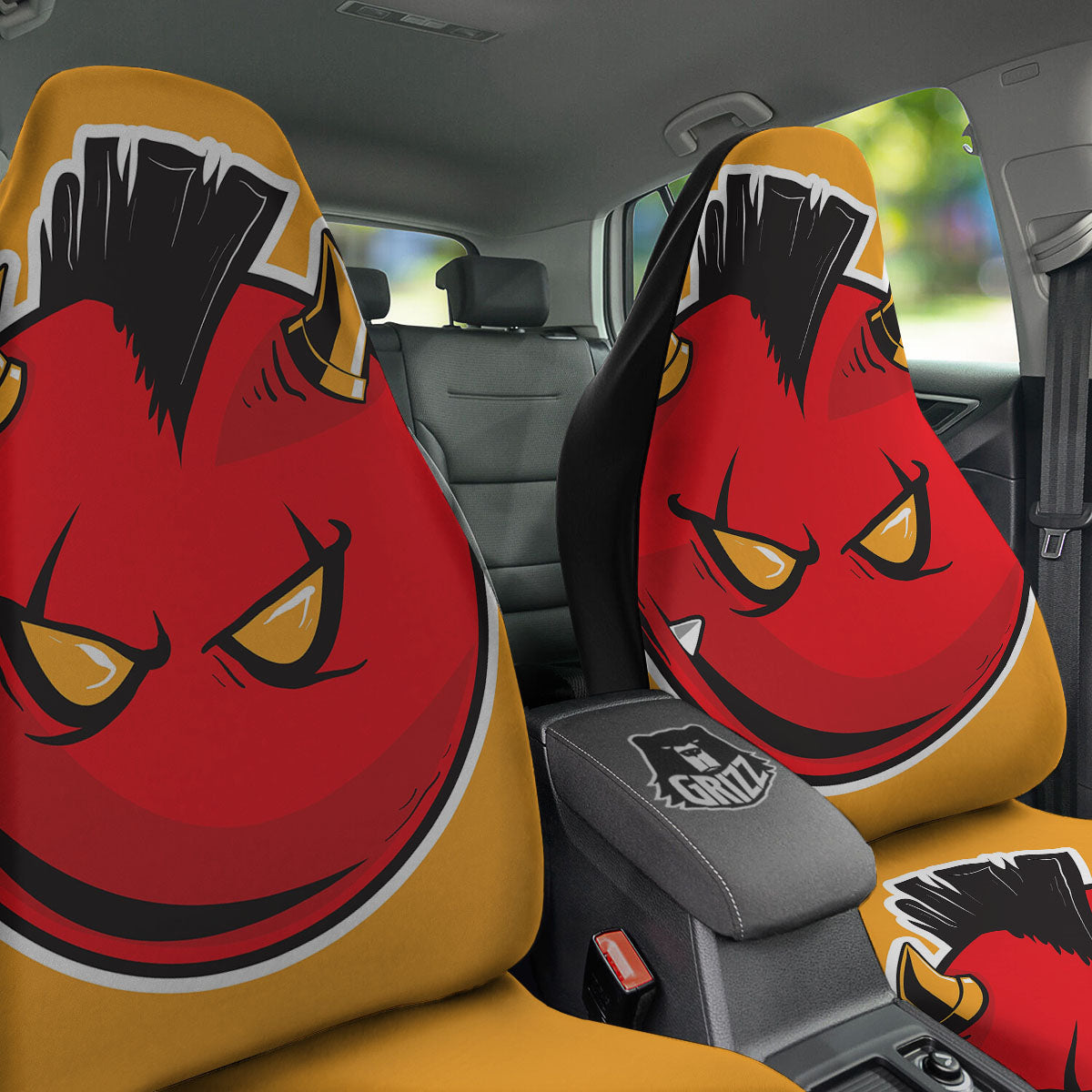 Punk Devil Mohawk Print Car Seat Covers-grizzshop