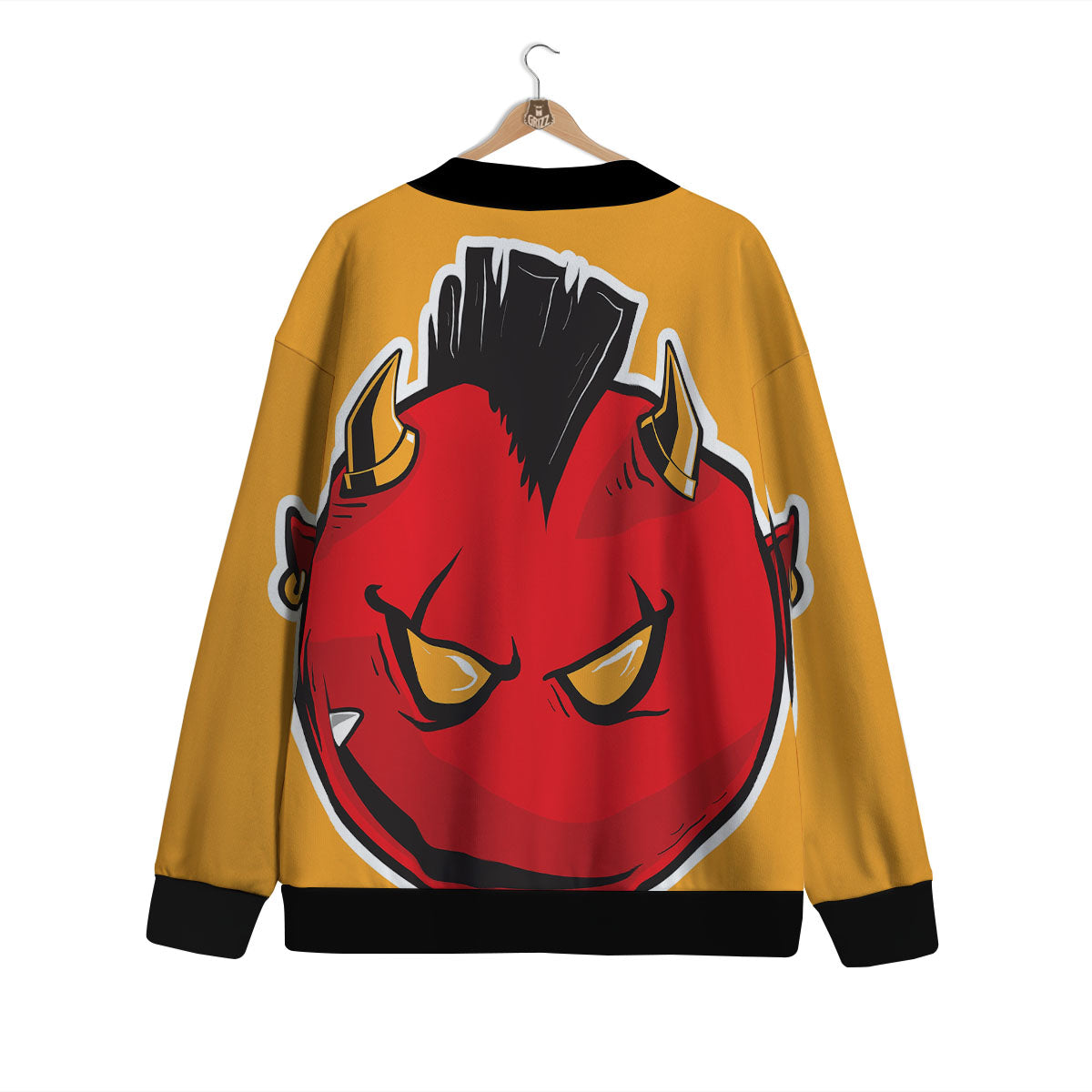 Punk Devil Mohawk Print Cardigan-grizzshop