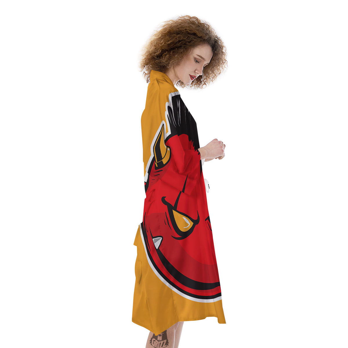 Punk Devil Mohawk Print Kimono-grizzshop