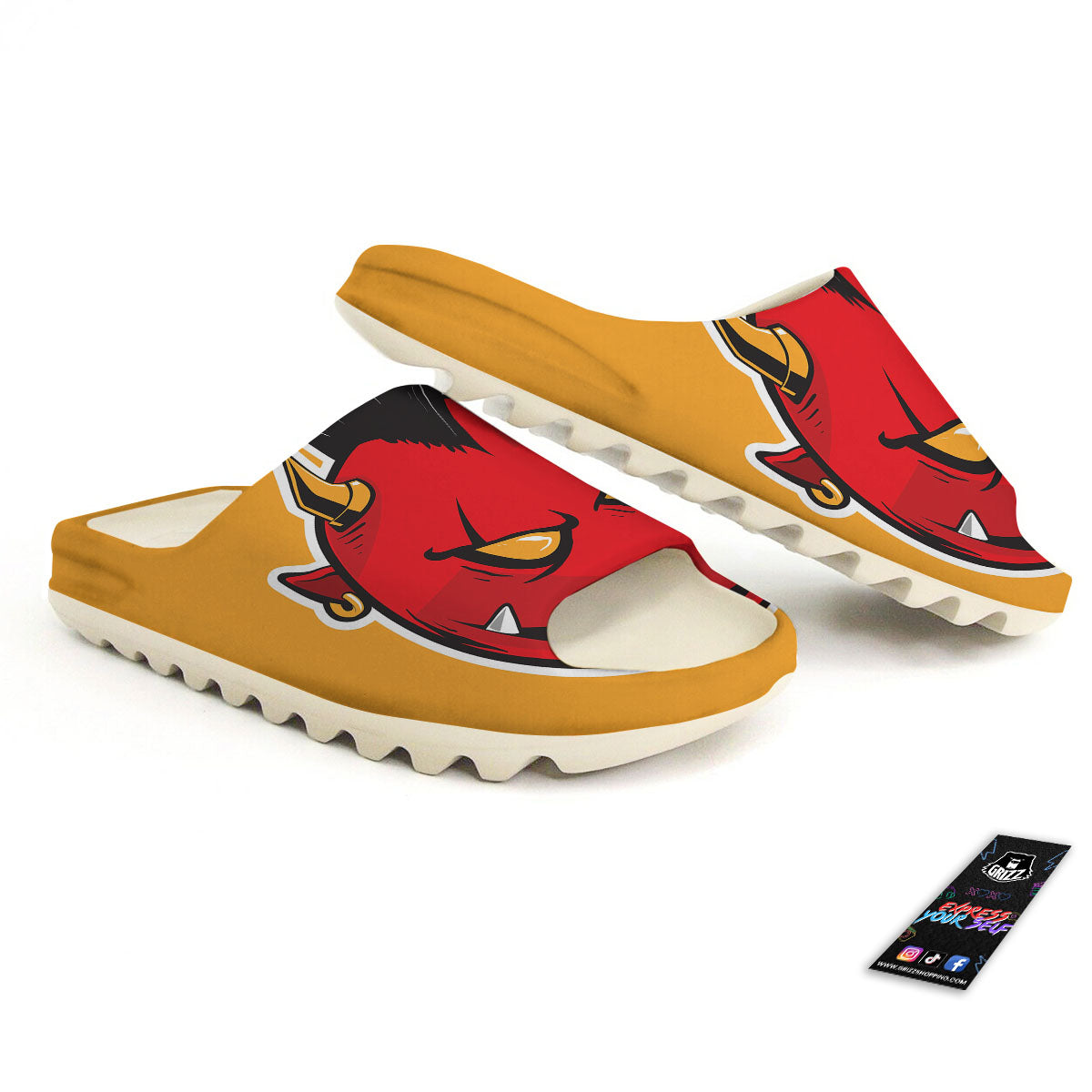 Punk Devil Mohawk Print Sandals-grizzshop