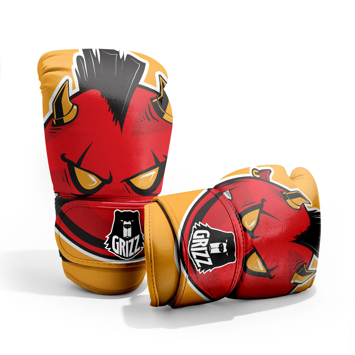 Punk Devil Mohawk Print Sparring Gloves-grizzshop