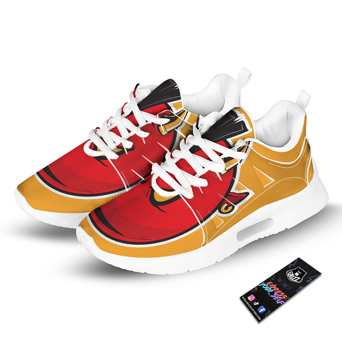 Punk Devil Mohawk Print Tennis Shoes-grizzshop