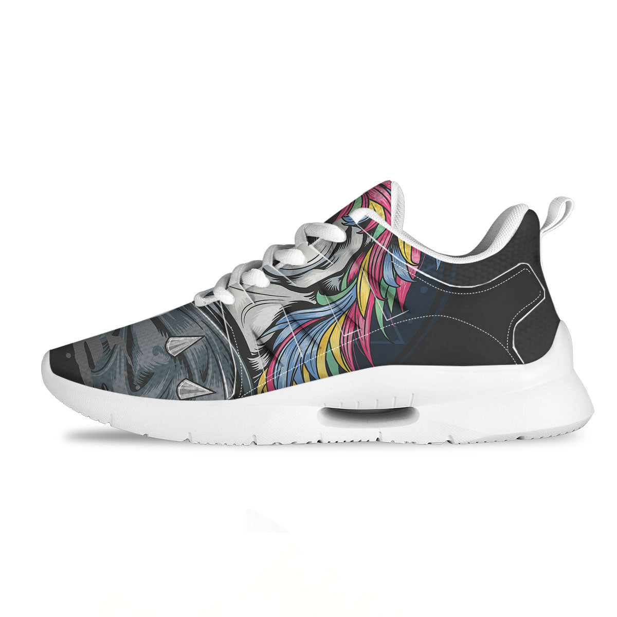 Punk Unicorn Print Tennis Shoes-grizzshop