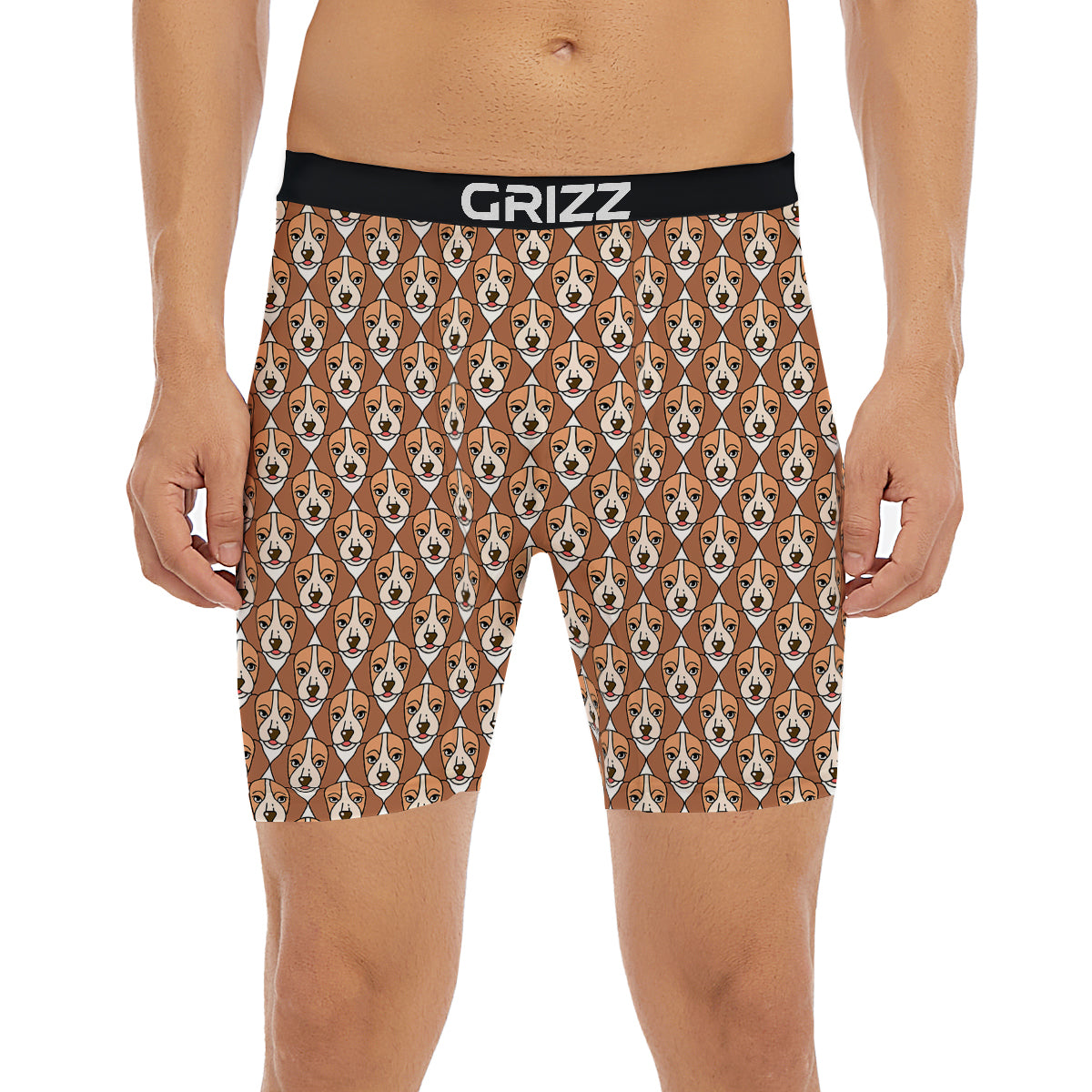 Puppy Adorable Beagle Print Pattern Boxer Briefs-grizzshop