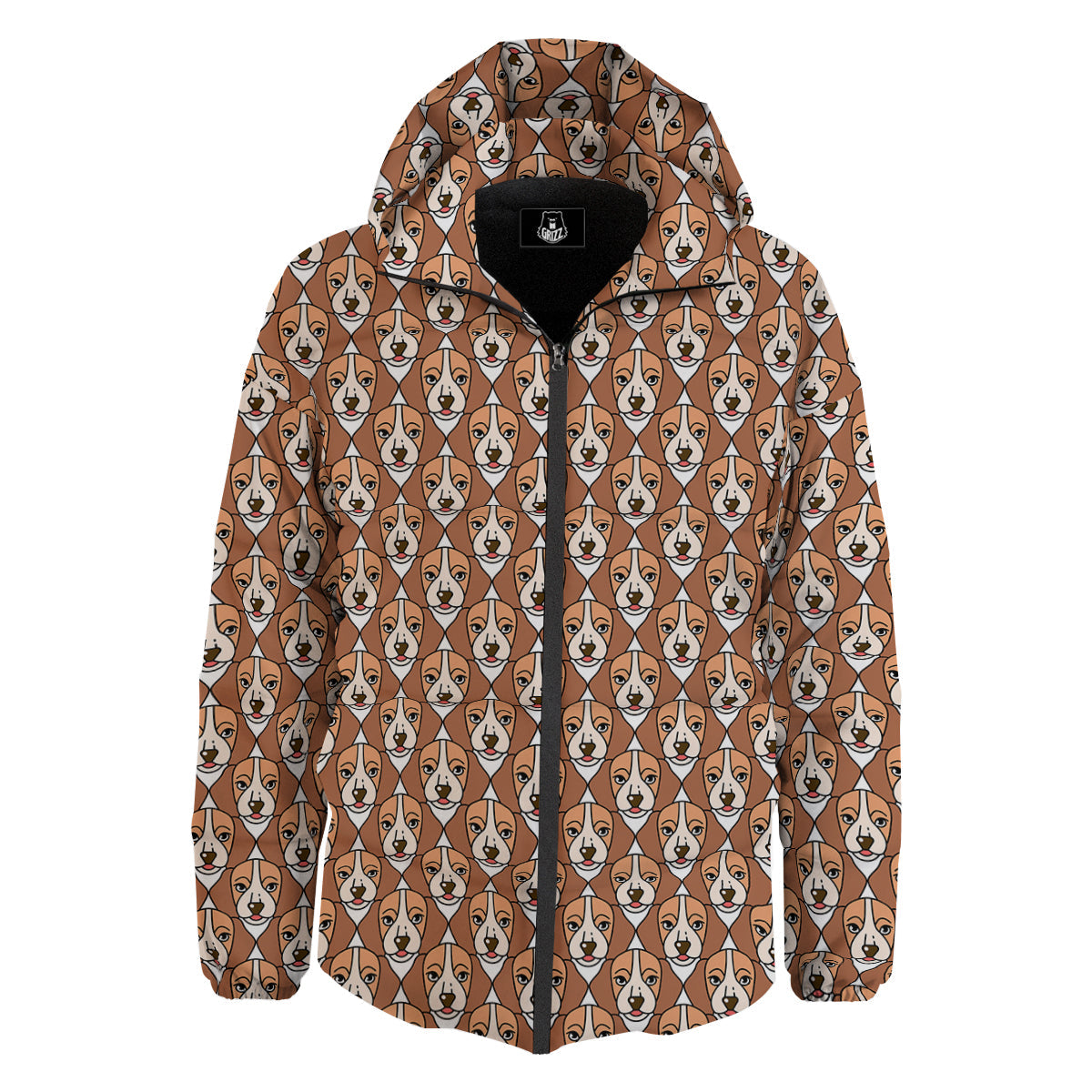 Puppy Adorable Beagle Print Pattern Down Jacket-grizzshop