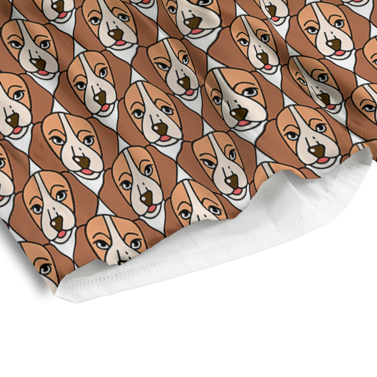 Puppy Adorable Beagle Print Pattern Men's Athletic Shorts