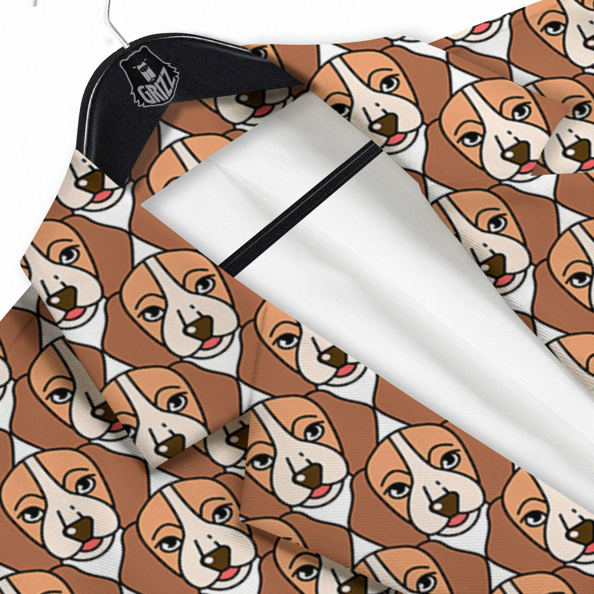 Puppy Adorable Beagle Print Pattern Men's Sport Coat-grizzshop