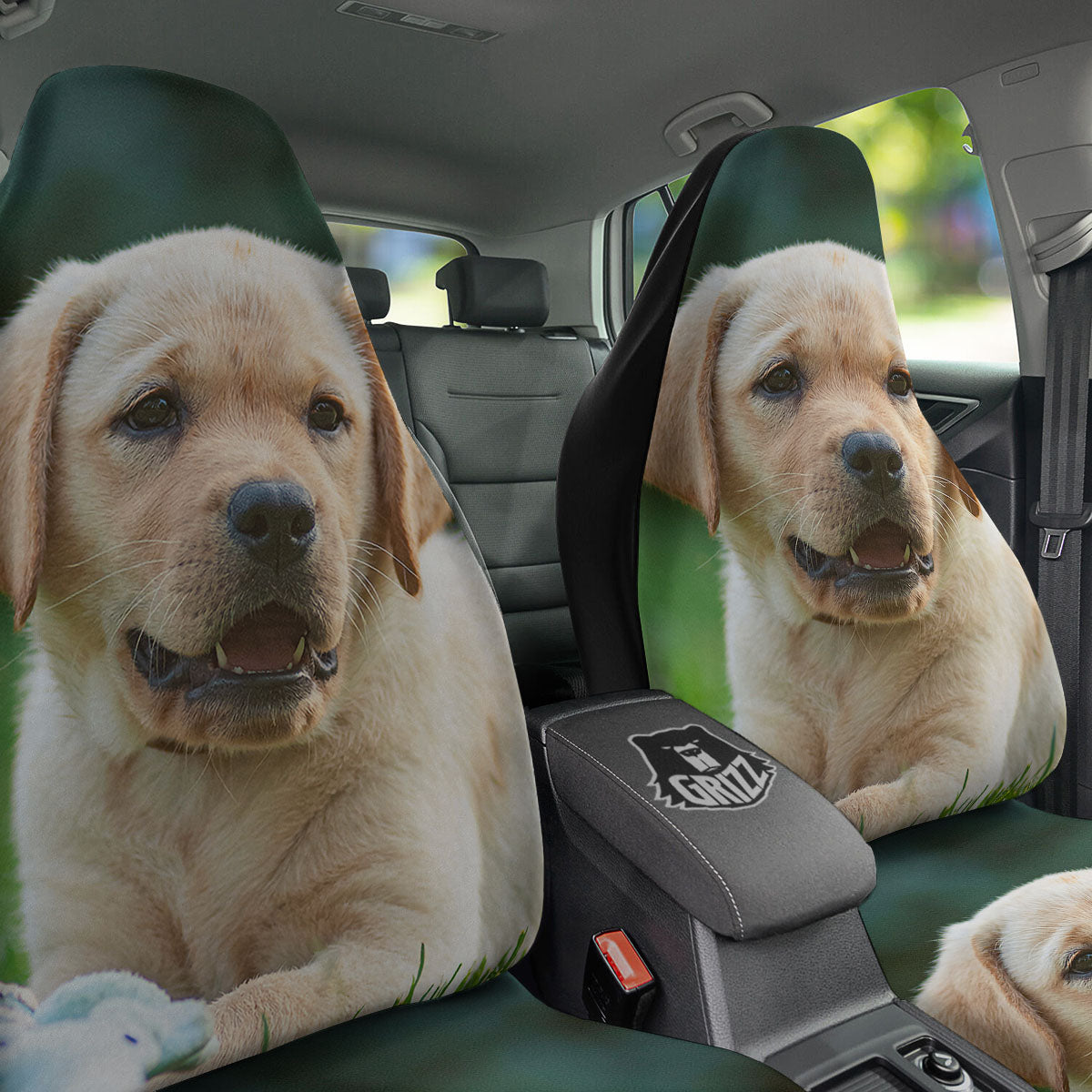 Puppy And Labrador Retriever Print Car Seat Covers-grizzshop
