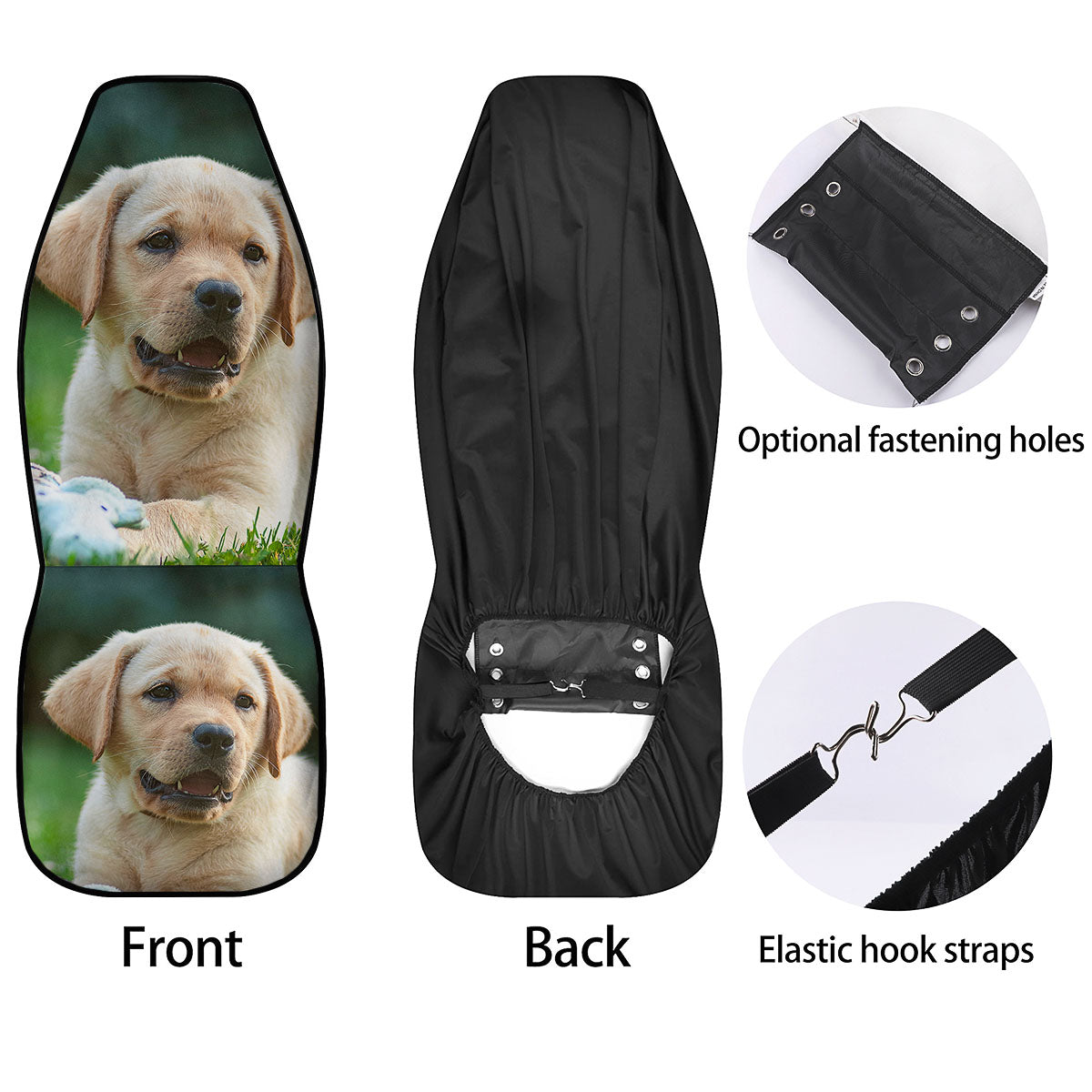 Puppy And Labrador Retriever Print Car Seat Covers-grizzshop