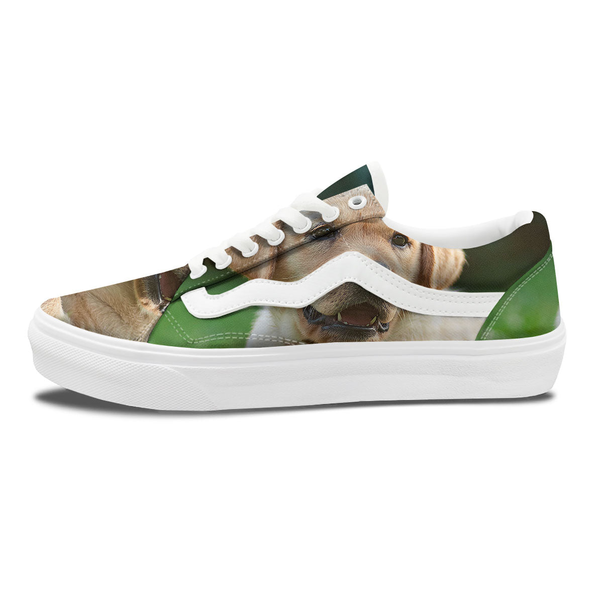 Puppy And Labrador Retriever Print Skate Shoes-grizzshop
