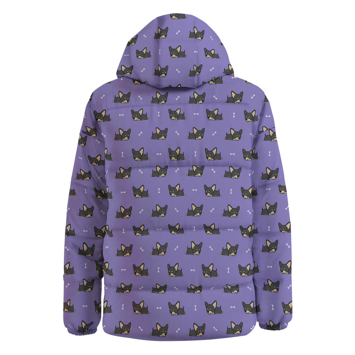 Puppy Chihuahua Print Pattern Down Jacket-grizzshop