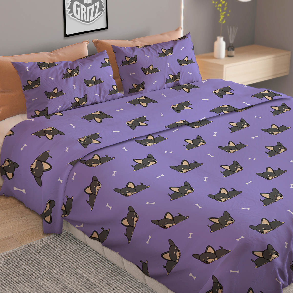 Pisces Cute Cartoon Print Pattern Duvet Cover Bedding Set