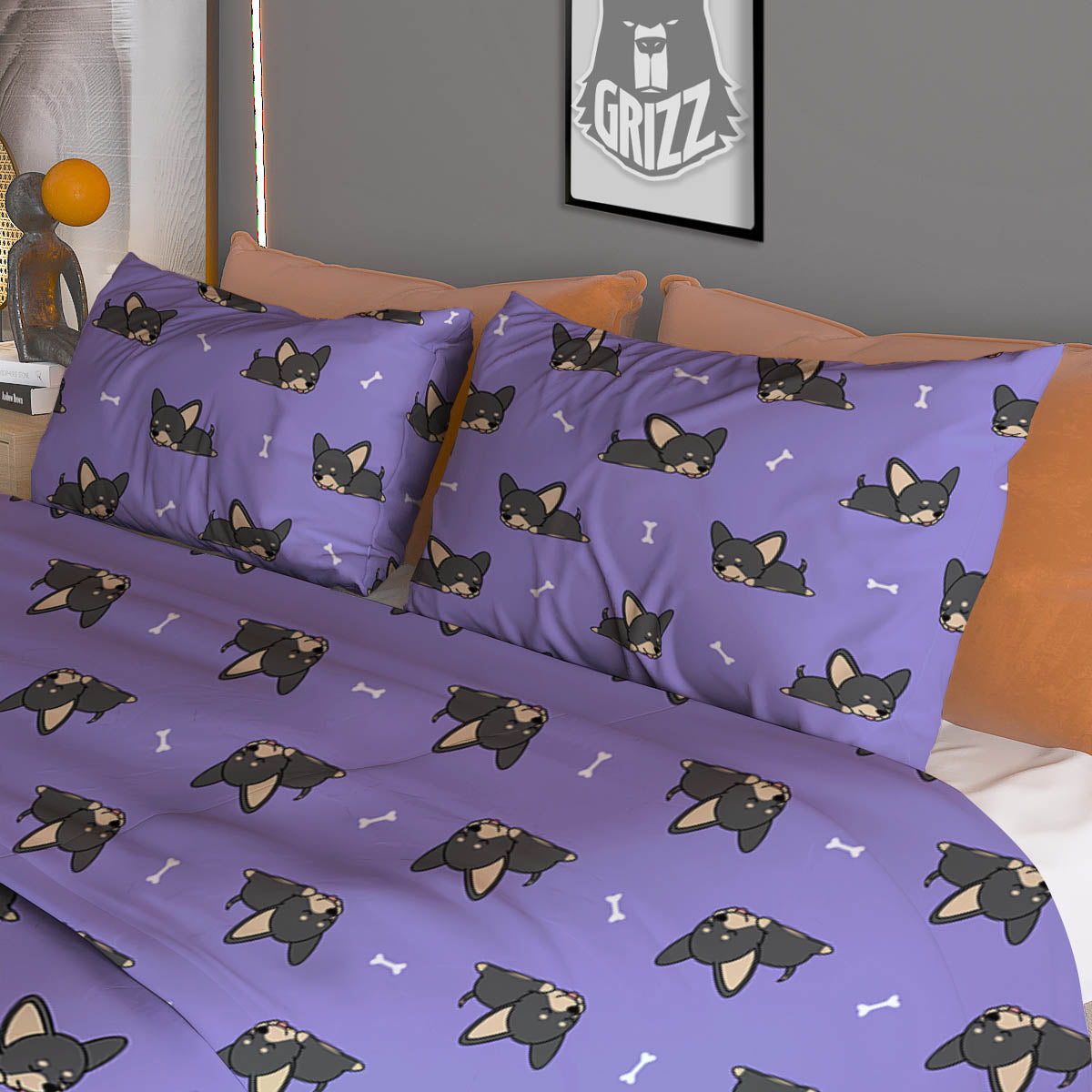 Pisces Cute Cartoon Print Pattern Duvet Cover Bedding Set