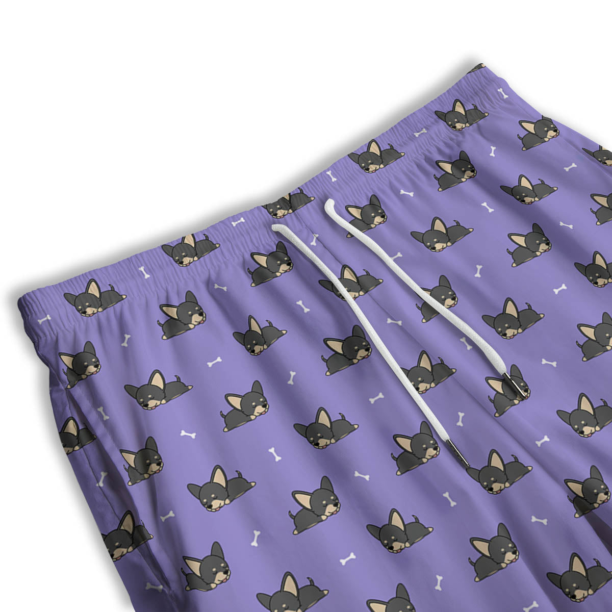 Puppy Chihuahua Print Pattern Men's Athletic Shorts