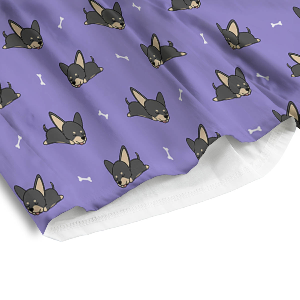 Puppy Chihuahua Print Pattern Men's Athletic Shorts