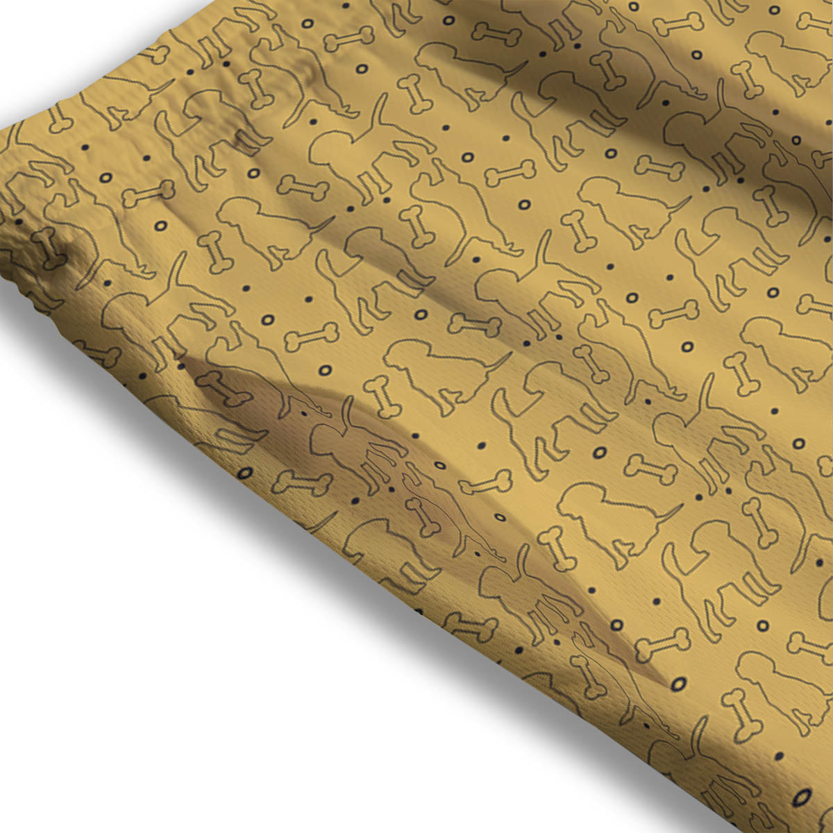 Pisces Sign Black And Gold Print Mesh Shorts