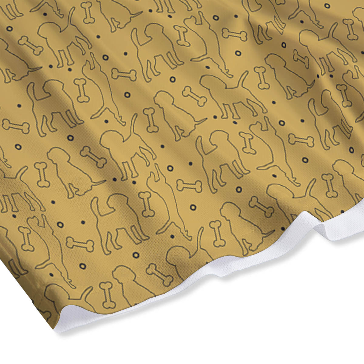 Pisces Sign Black And Gold Print Mesh Shorts