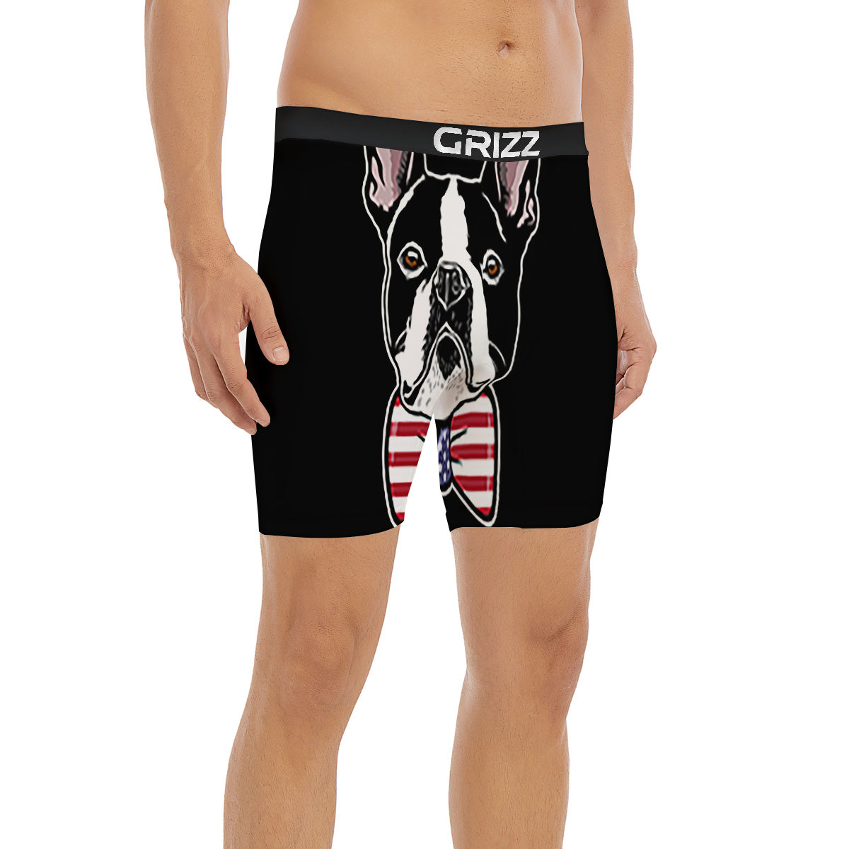 Puppy Faces Boston Terrier Print Boxer Briefs-grizzshop
