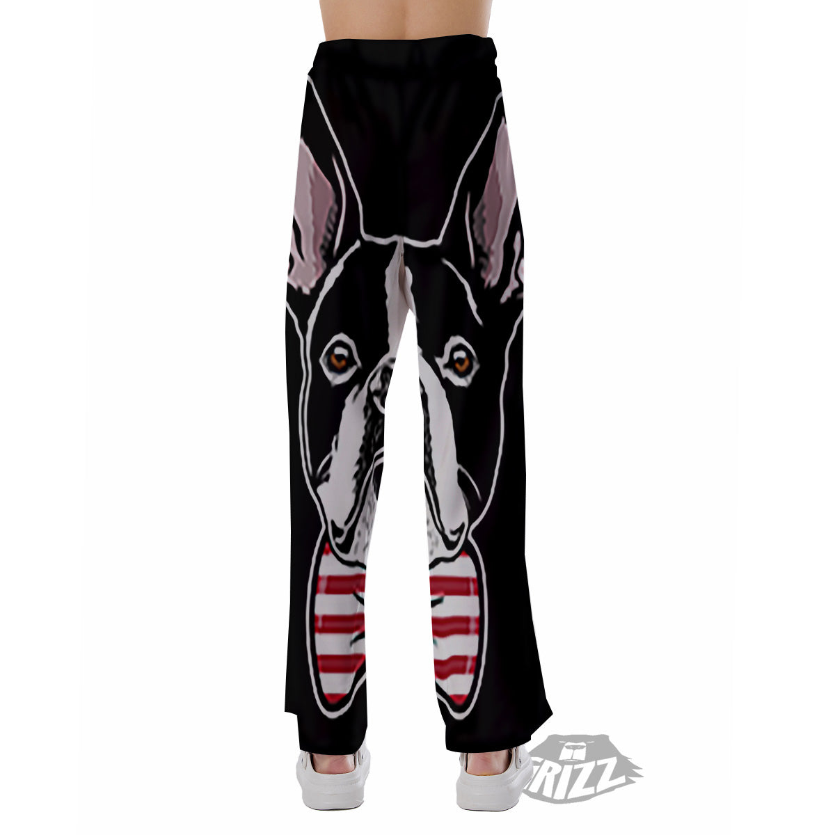 Puppy Faces Boston Terrier Print Pajama Pants-grizzshop