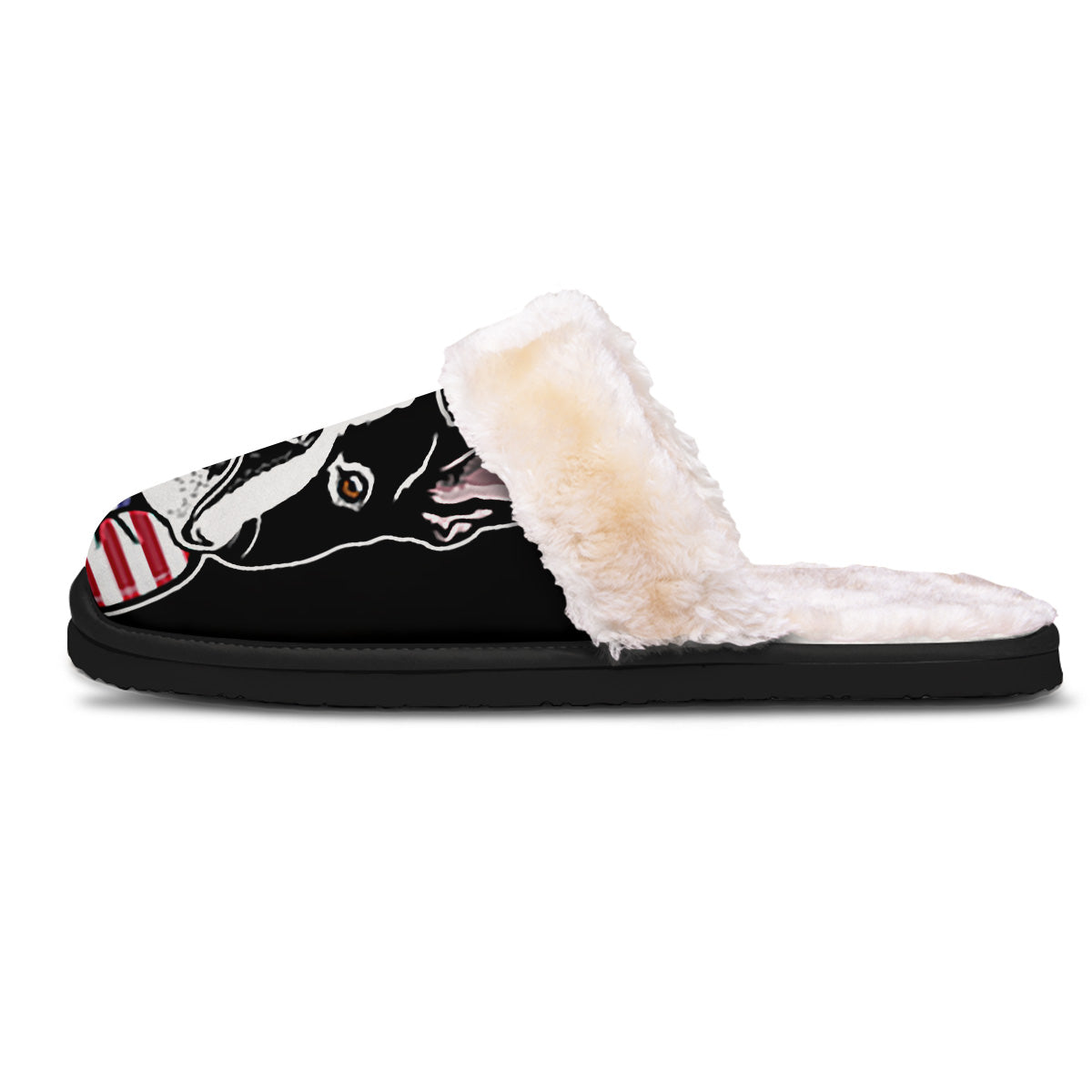 Puppy Faces Boston Terrier Print Slippers-grizzshop