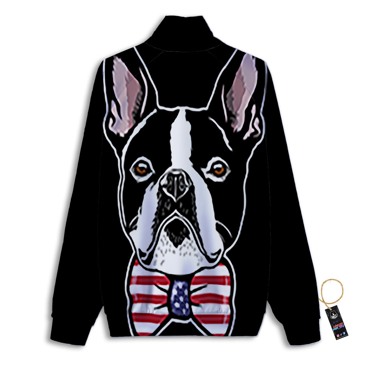 Puppy Faces Boston Terrier Print Track Jacket-grizzshop