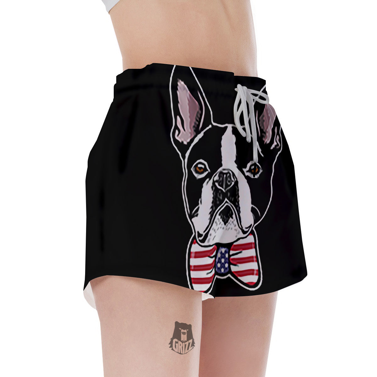 Puppy Faces Boston Terrier Print Women's Shorts-grizzshop