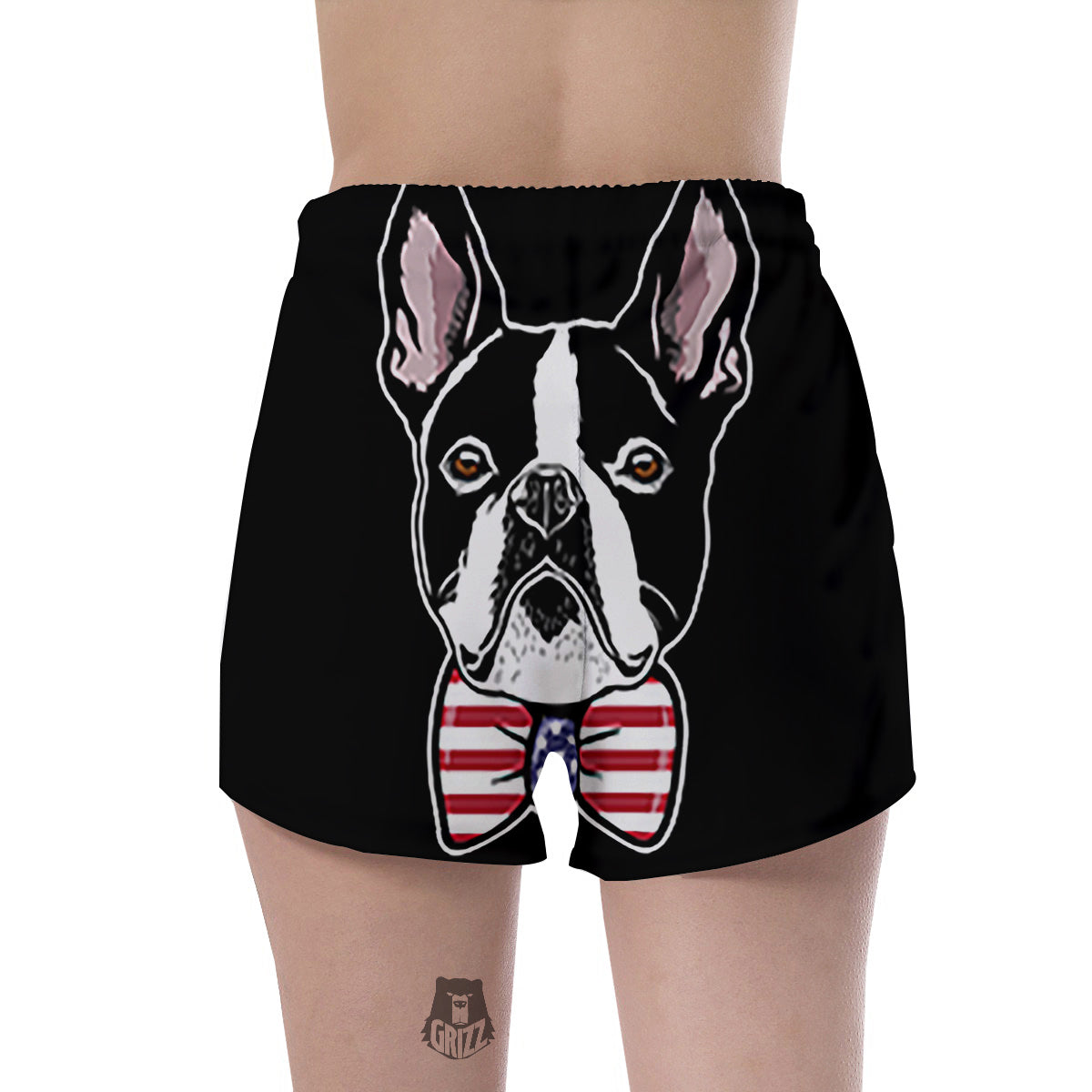 Puppy Faces Boston Terrier Print Women's Shorts-grizzshop